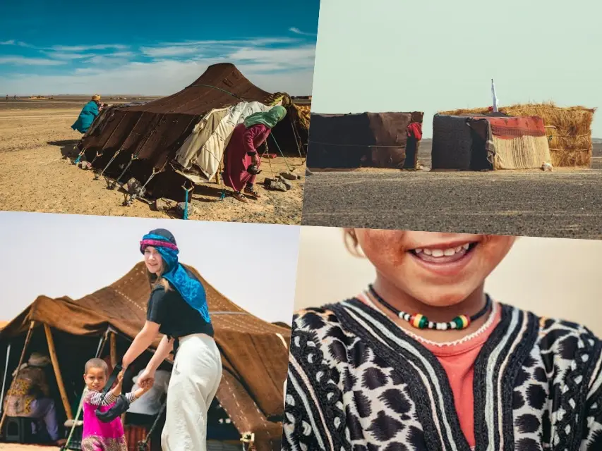 Experience the warmth of nomadic life in the Sahara desert of Morocco with a visit to a family living in tents in Merzouga.